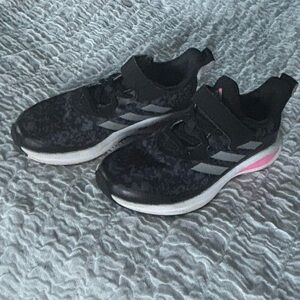 Adidas girls size 13 black sneakers slip on